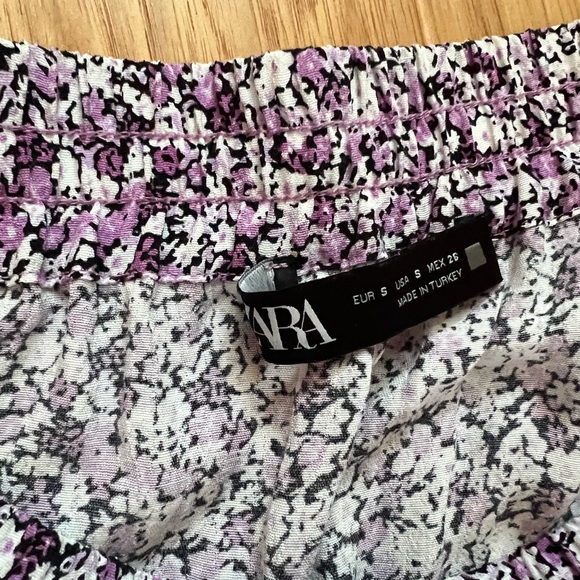 Zara Purple Floral Skirt - Picture 3 of 4